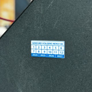 Inspection NEN3140 stickers - Square - Blue - 2