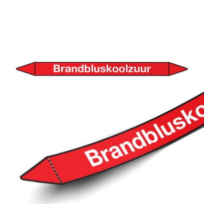 Leidingmarkering sticker | Blusmiddelen | Brandbluskoolzuur - 1