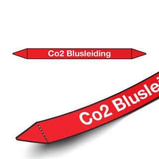CO2-Löschrohr Piktogrammaufkleber Rohrmarkierung - 1