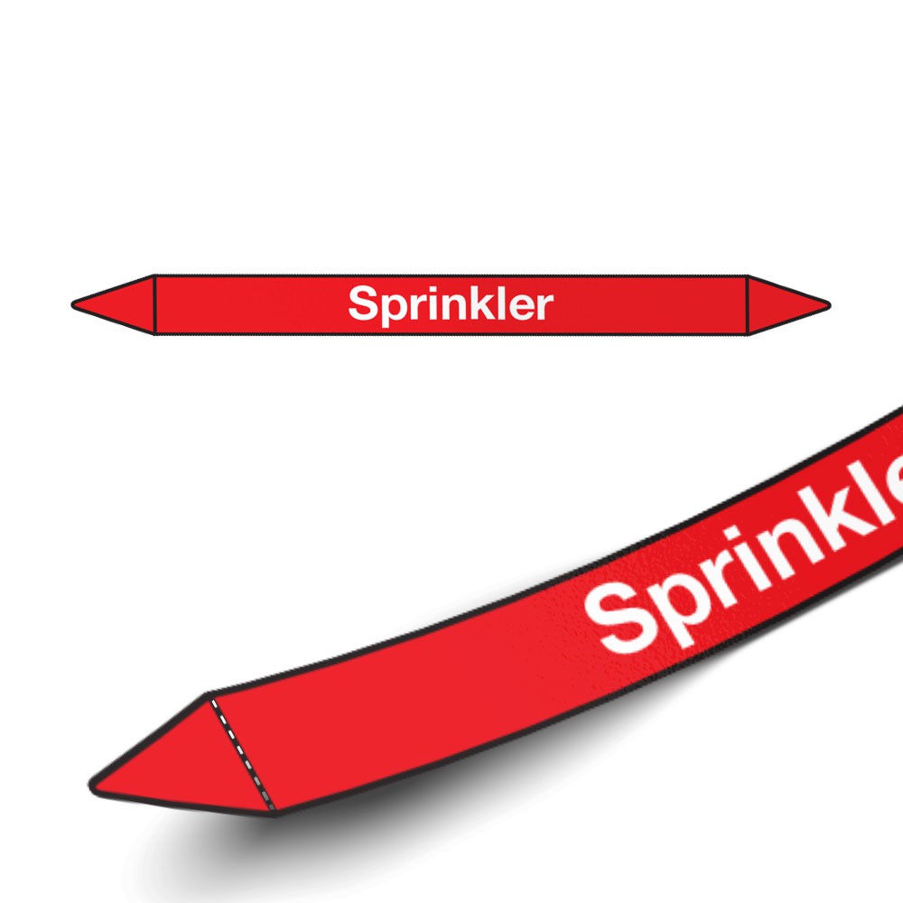 Sprinkler-Symbol-Aufkleber, Rohrmarkierung - 1