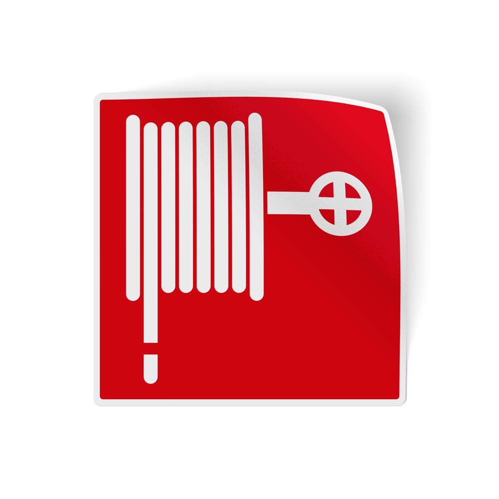 Brandhaspel brandbeveiliging sticker - 1