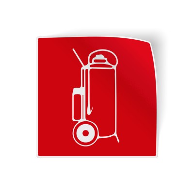 Bluswagen brandveiligheid sticker - 1