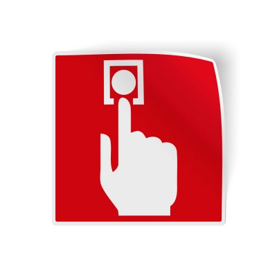 Handmelder brandbeveiliging sticker - 1 Handmelder brandbeveiliging sticker - 1