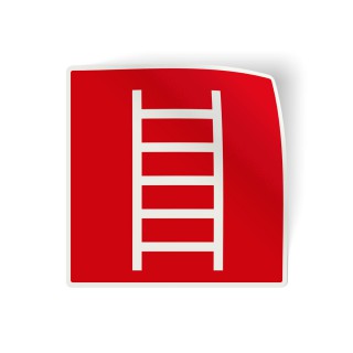 Ladder brandbeveiliging sticker - 1