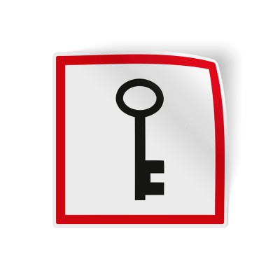 Noodsleutel brandbeveiliging sticker - 1