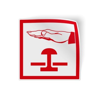 Noodstop brandbeveiliging sticker - 1