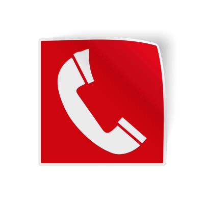 Noodtelefoon brandbeveiliging sticker - 1