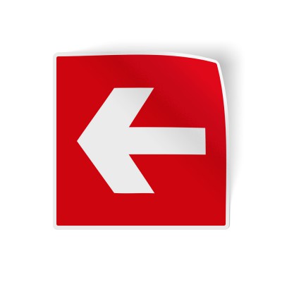 Pijl brandbeveiliging sticker - 1