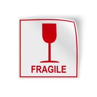 Fragile Breekbaar Stickers Pictogrammen - 1