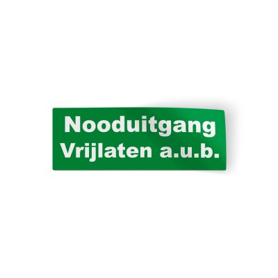 Nooduitgang Vrijlaten a.u.b. Stickers Pictogrammen - 1