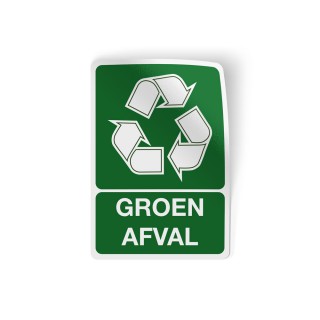 Gerecycled Groen Afval Sticker Pictogrammen - 1