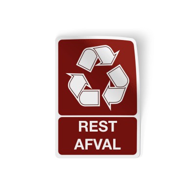 Gerecycled Restafval Sticker Pictogrammen - 1