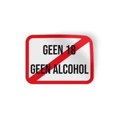 Geen 18, geen alcohol Sticker - 1