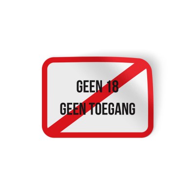 Geen 18, Geen toegang Sticker - 1
