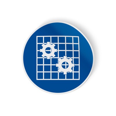 Gebodspictogram afschermen verplicht sticker - 1 Gebodspictogram afschermen verplicht sticker - 1