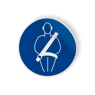 Gebodspictogram Gordel verplicht sticker - 1 Gebodspictogram Gordel verplicht sticker - 1