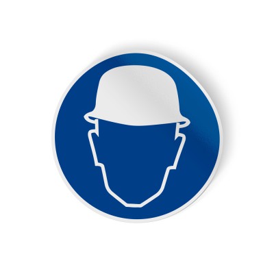 Gebodspictogram Helm Verplicht Sticker - 1