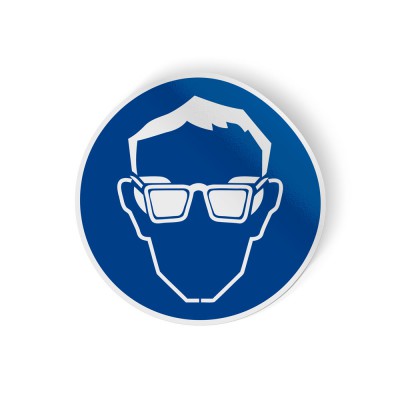 Gebodspictogram Oogbescherming verplicht sticker - 1