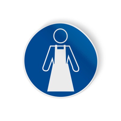 Gebodspictogram Beschermschort verplicht sticker - 1 Gebodspictogram Beschermschort verplicht sticker - 1