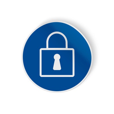 Gebodspictogram Gebruik van Hangslot Verplicht Sticker - 1