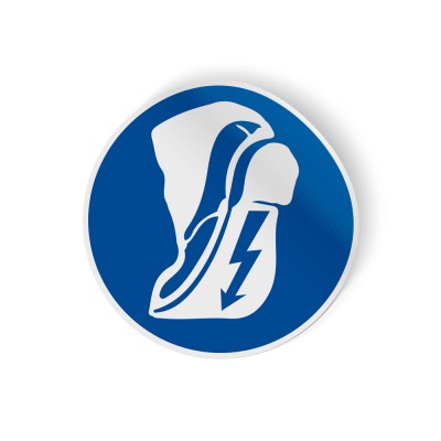 Gebodspictogram Geleidende schoenen verplicht sticker - 1