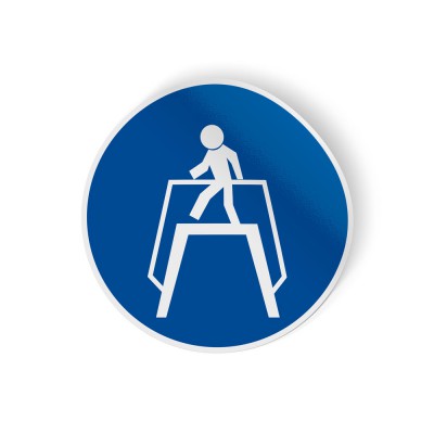 Gebodspictogram Oversteekplaats gebruiken sticker - 1