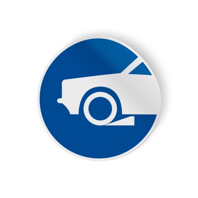 Gebodspictogram Remblokken verplicht sticker - 1