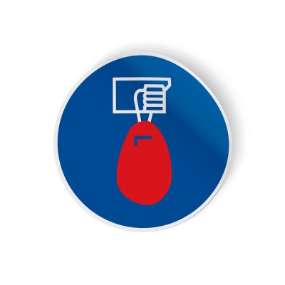 Gebodspictogram Vluchtmasker  sticker - 1