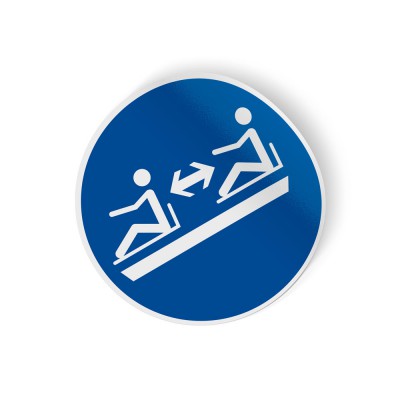 Gebodspictogram Afstand Houden Verplicht Sticker - 1