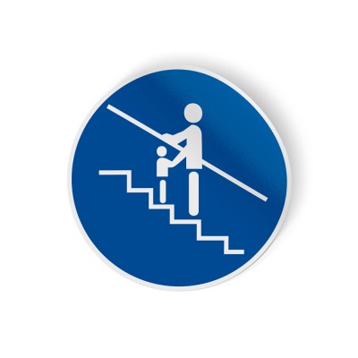 Gebodspictogram Houd kinderen aan de hand verplicht sticker - 1