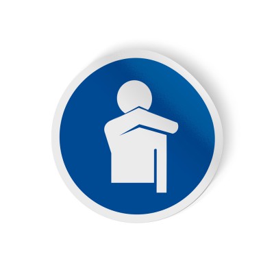 Hoest En Nies Binnenkant Elleboog Corona Sticker - 1