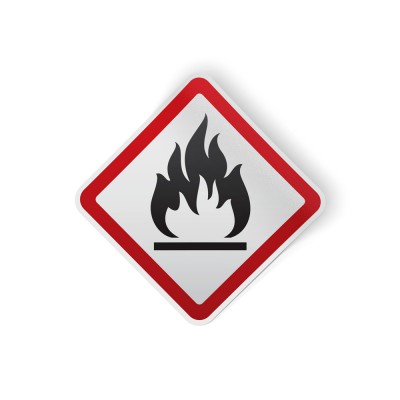 Licht vlambaar Pictogramsticker GHS - 1