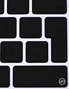 AZERTY (België) Toetsenbord letters - Zwart - Preview