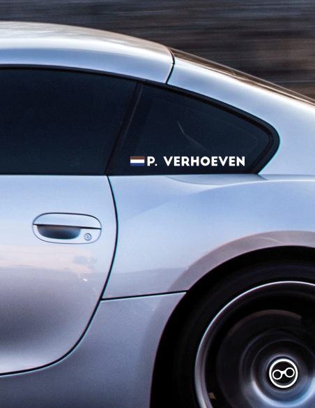 Bedenk en ontwerp je eigen rally naamsticker met Nederlandse vlag - Preview