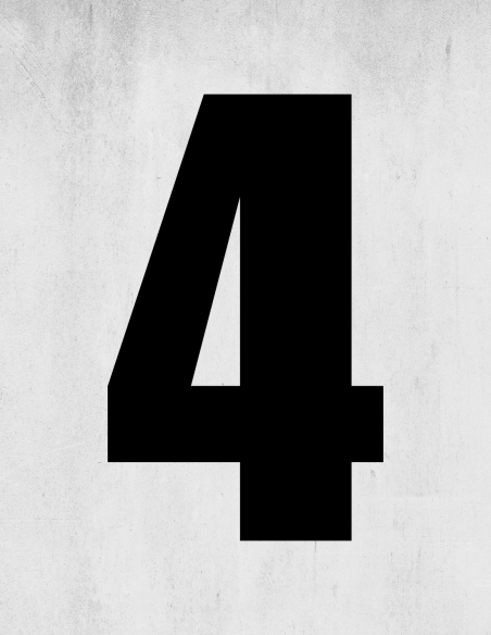 Cijfer Sticker Impact 4