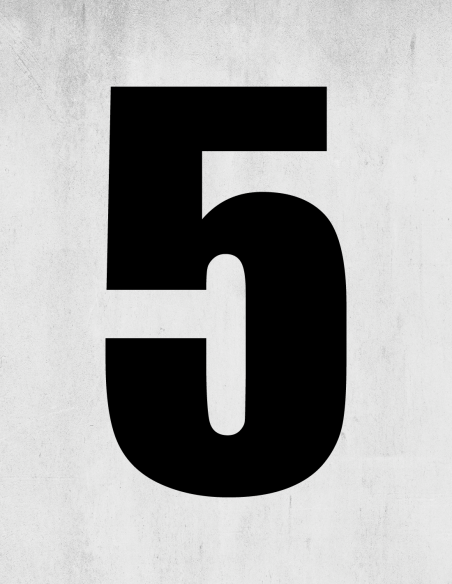 Cijfer Sticker Impact 5