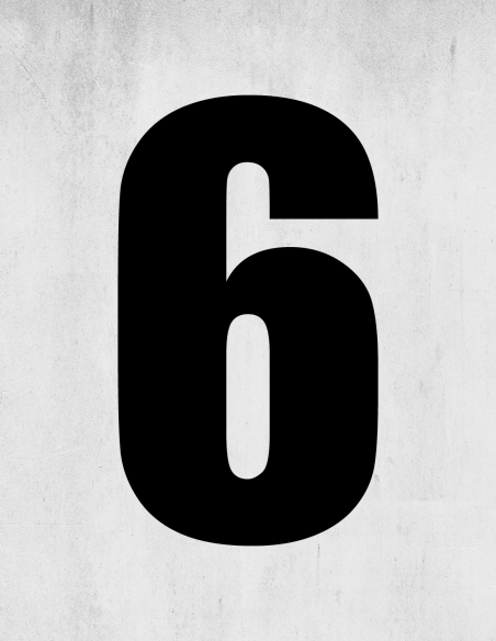 Cijfer Sticker Impact 6