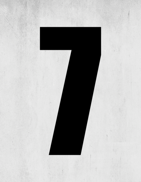 Cijfer Sticker Impact 7