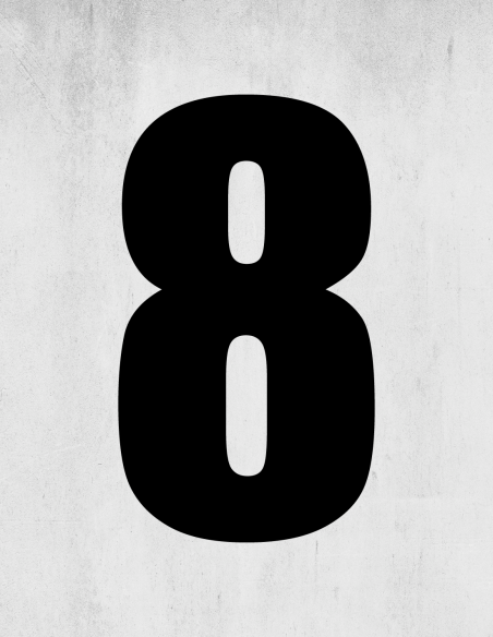 Cijfer Sticker Impact 8