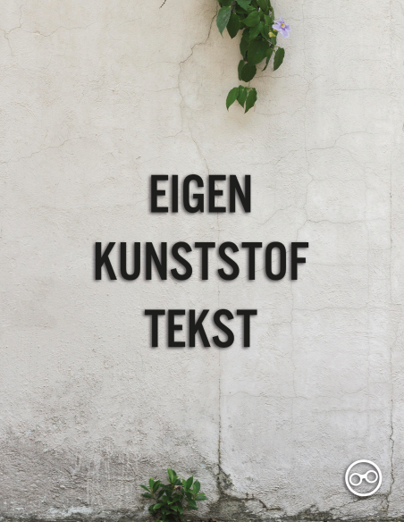 Bedenk en ontwerp je eigen kunststof tekst - 9005 Jet Black