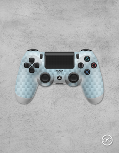 Playstation 4 Controller Skin Carbon Licht Blauw