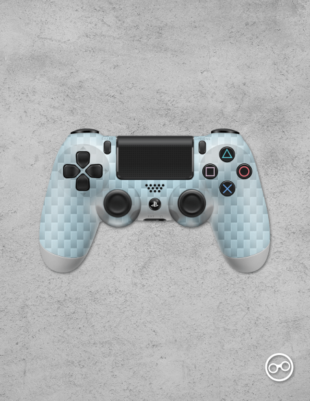 Playstation 4 Controller Skin Carbon Licht Blauw