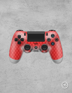 Playstation 4 Controller Skin Carbon Rood