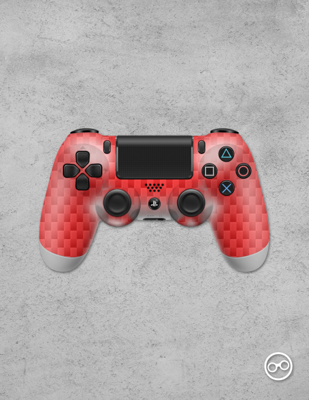 Playstation 4 Controller Skin Carbon Rood