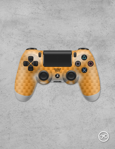 Playstation 4 Controller Skin Carbon Donker Oranje