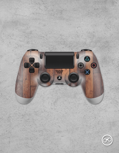 Playstation 4 Controller Skin Hout Kapur