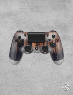 Playstation 4 Controller Skin Hout Discoloured