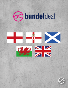 Verenigd Koninkrijk Vlaggenstickers Bundel – 5 Landen Stickers