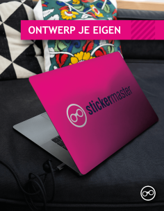 Eigen ontwerp laptop sticker eigen afmeting