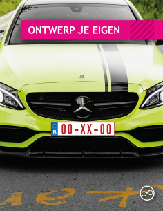 Kentekensticker België Groot Sticker Eigen Naam - 1